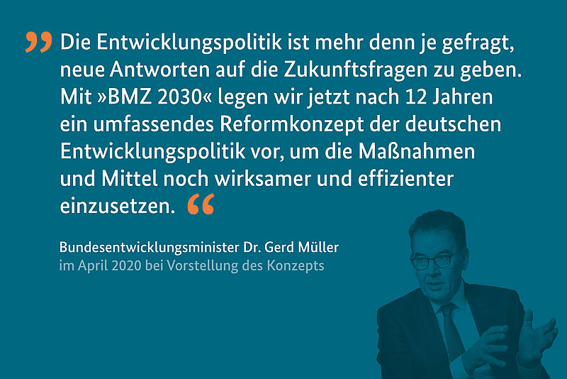 Zitat Dr. Gerd Müller zum Reformkonzept BMZ 2030