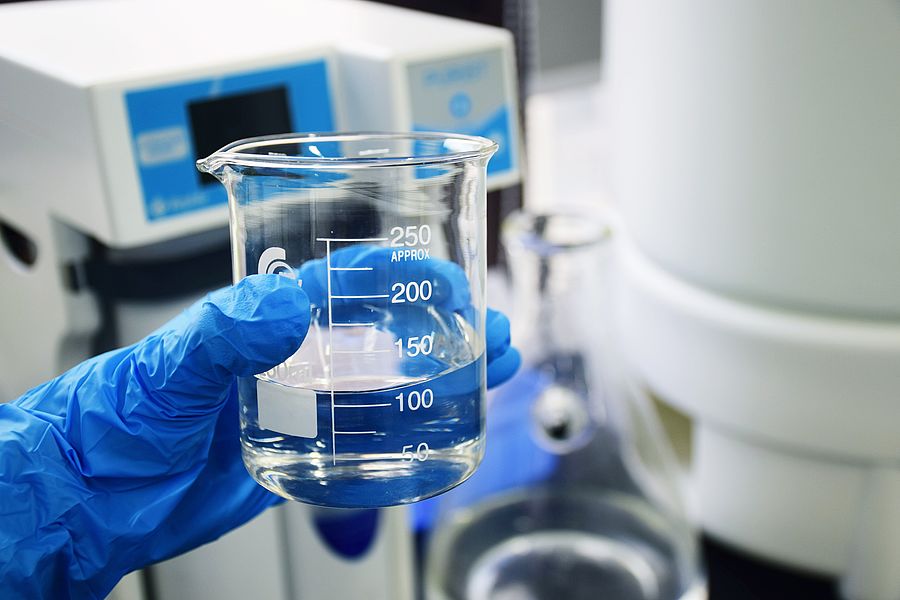 Wasserglas im Labor