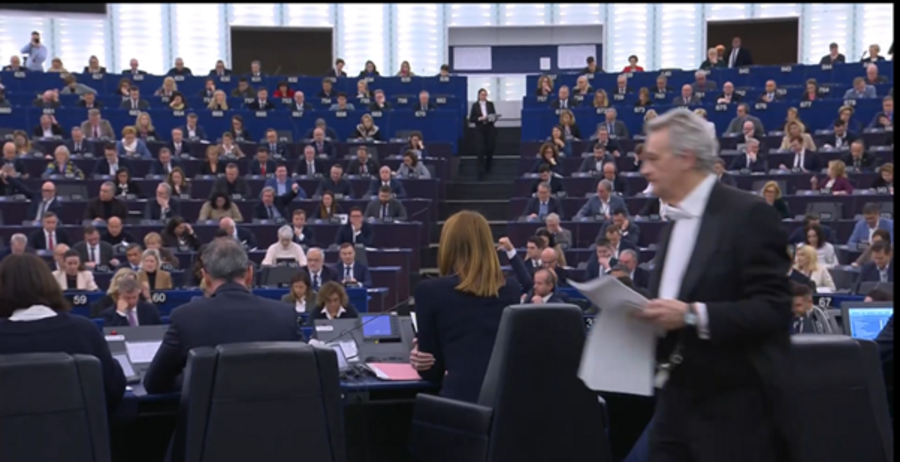 Auf dem Bild sieht man das EU-Parlament bei der Abstimmung über das Mercosur-Abkommen