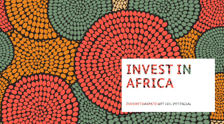 Muster mit Schriftzug "Invest in Africa"