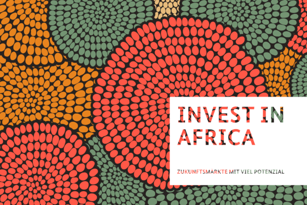 Muster mit Schriftzug "Invest in Africa"
