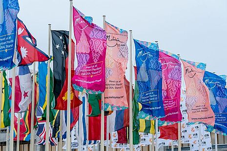 Bunte Flaggen Malaysia