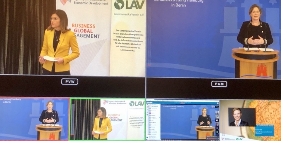 Bildschirm bei Veranstaltung Women in German Latin-American Economy